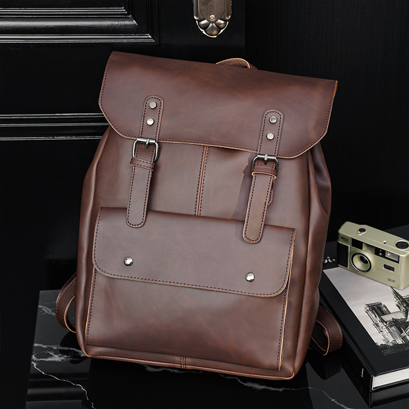 Leather Work Rucksack Mens - Винтажный мужской кожаный рюкзак, сумка для