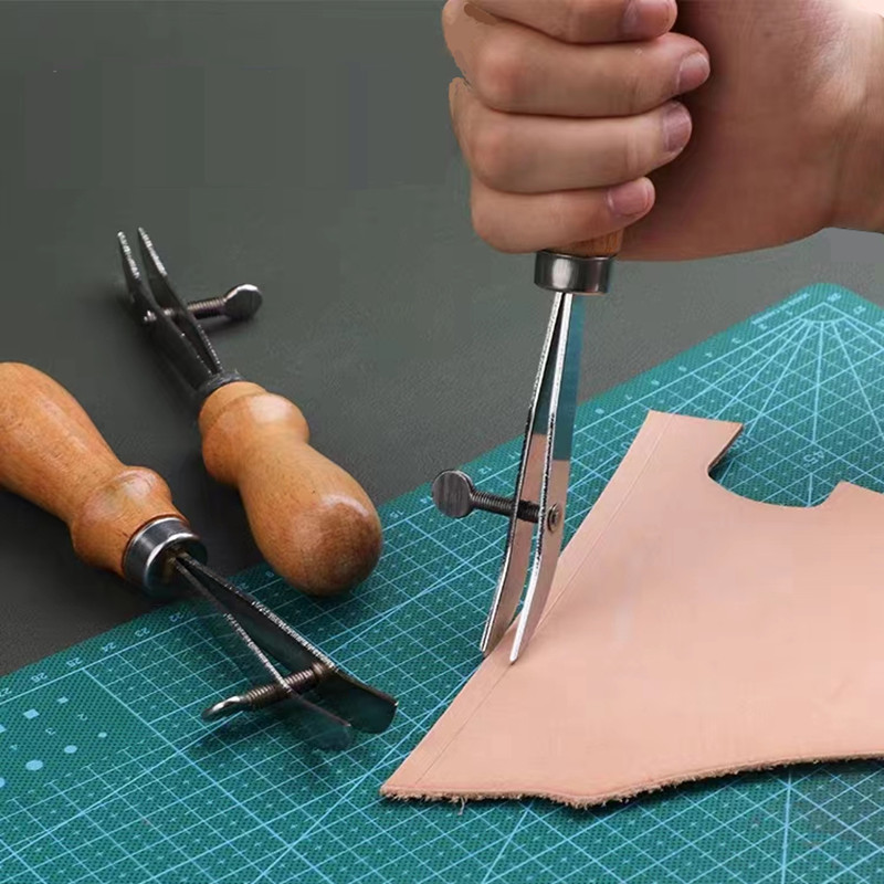 Groover Stitching Tool - Регулируемый кожаный биговальный станок, чертилка, обжимные