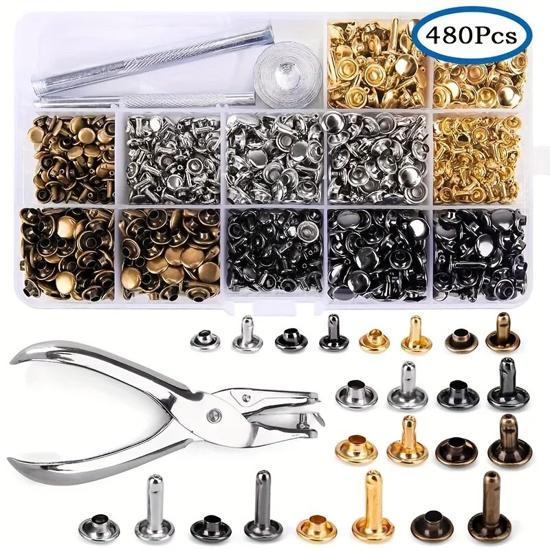 Rivet Setter Tool - Металлические заклепки с двойной крышкой, шпильки,